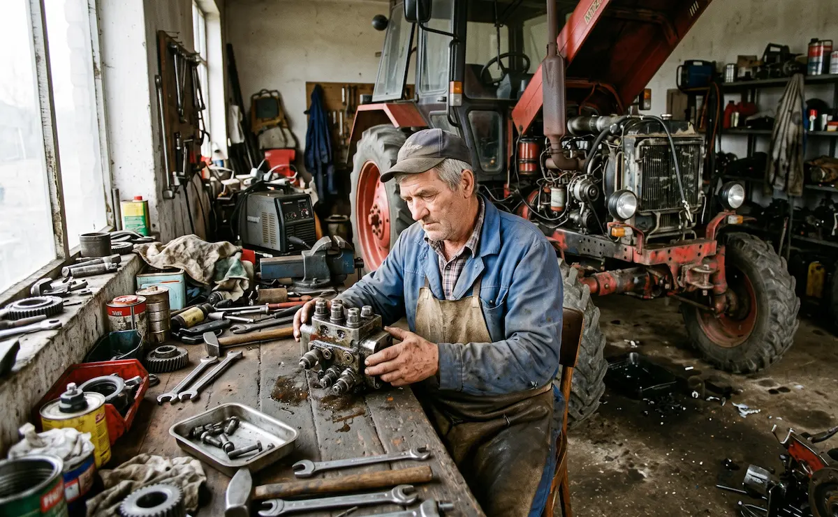 Traktor alkatrész csere